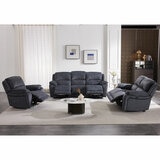 Belagio Grey Fabric Power Recliner Armchair