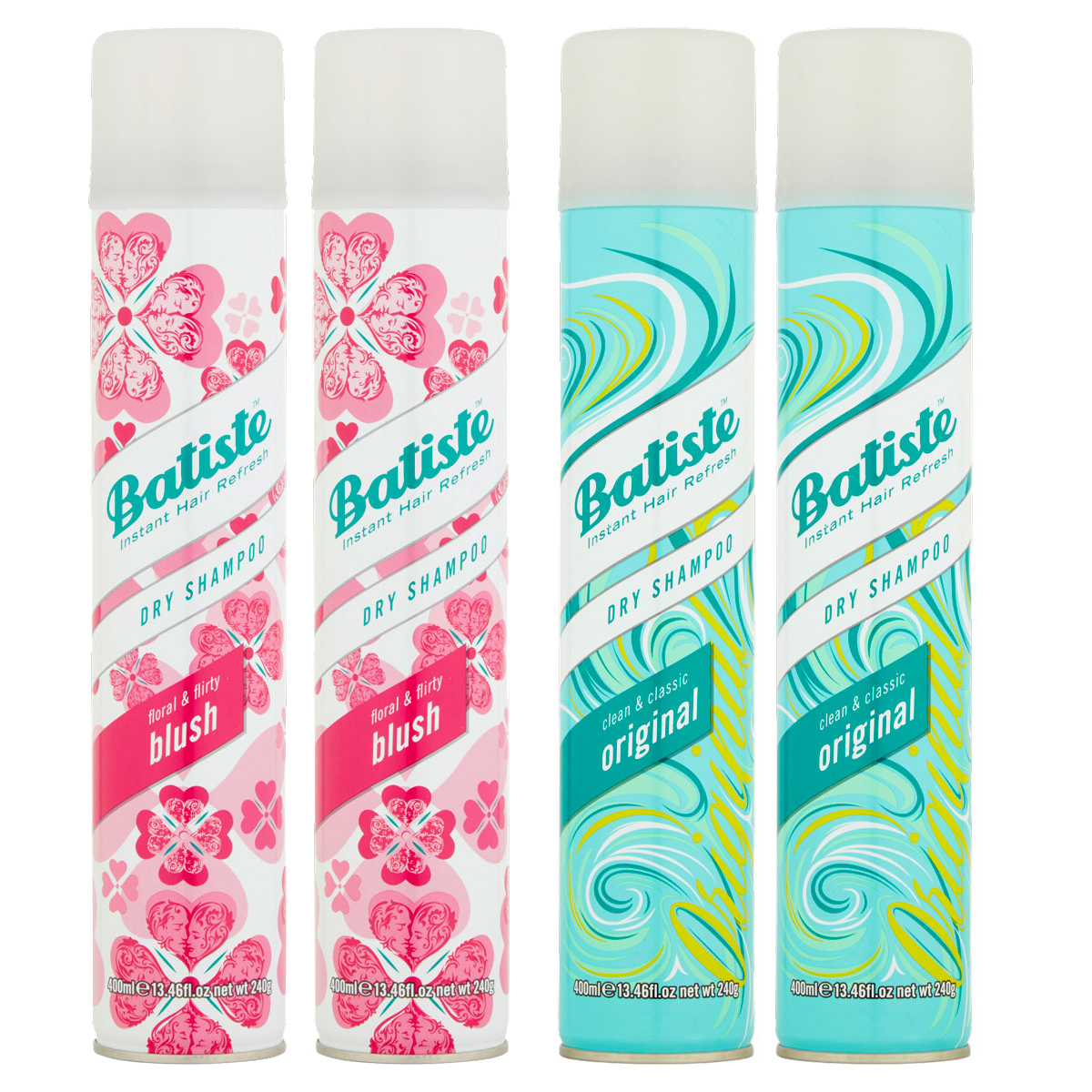 Batiste Dry Shampoo in 2 Varieties, 2 x 400ml