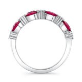 Diamond and Ruby Ring, 18kt White Gold