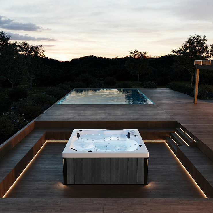 Portcril Emotion 5.2 51-Jet 5 Person Hot Tub - Delivered and Installed