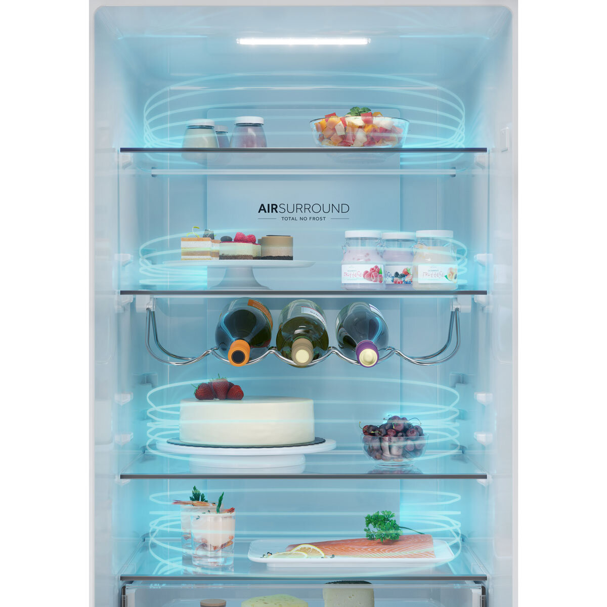 Haier HDW3618DNPD Fridge Freezer,  D Rated in Platinum Inox
