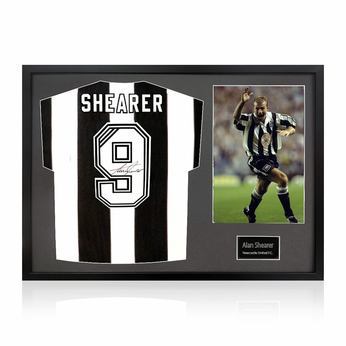 Alan Shearer Signed Newcastle Shirt Football Shirt including 1 Photo in Black Alan Shearer Signed Newcastle Shirt Football Shirt including 1 Photo in Black