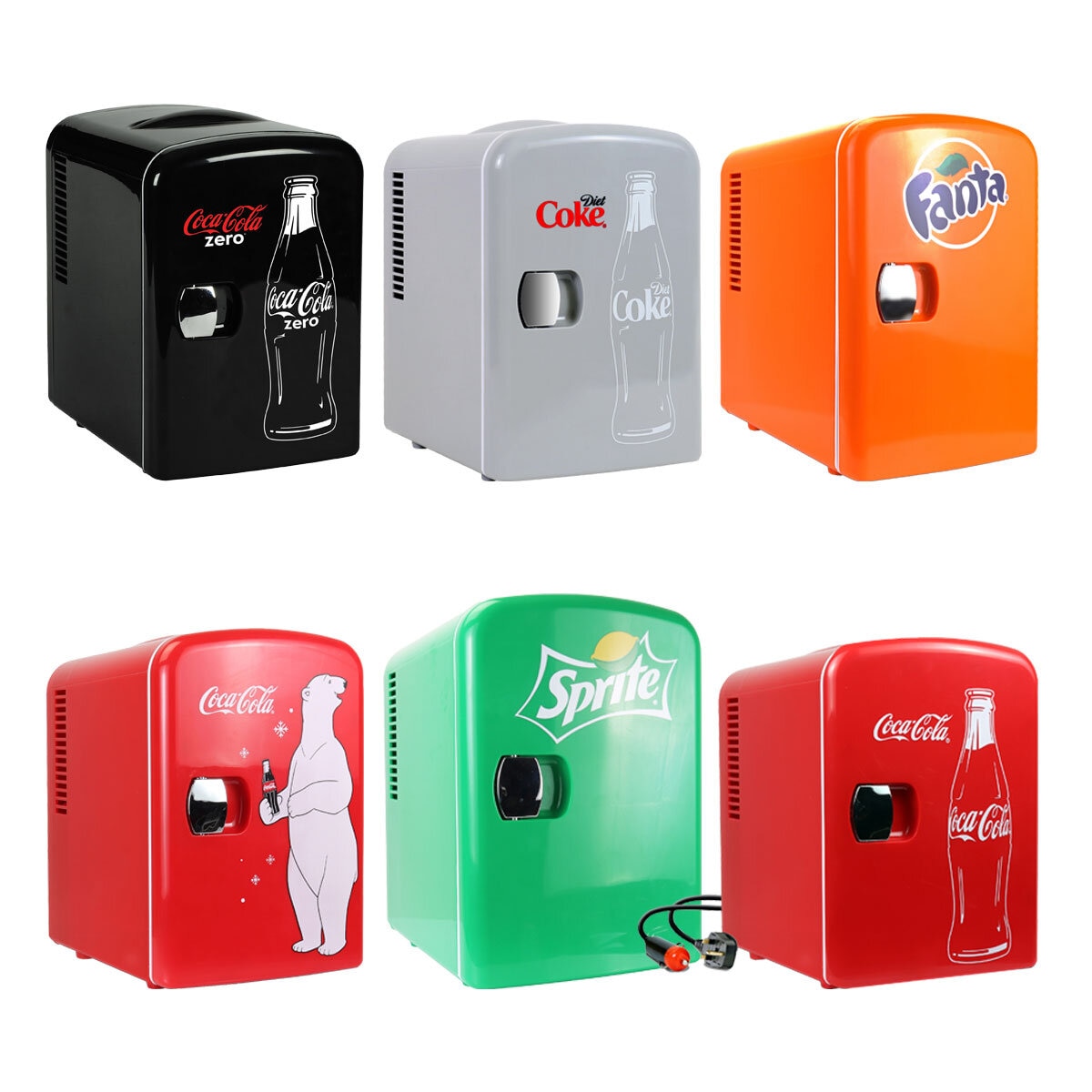 Coca-Cola  4L, 12V DC/230V AC Mini Fridge Cooler/Warmer