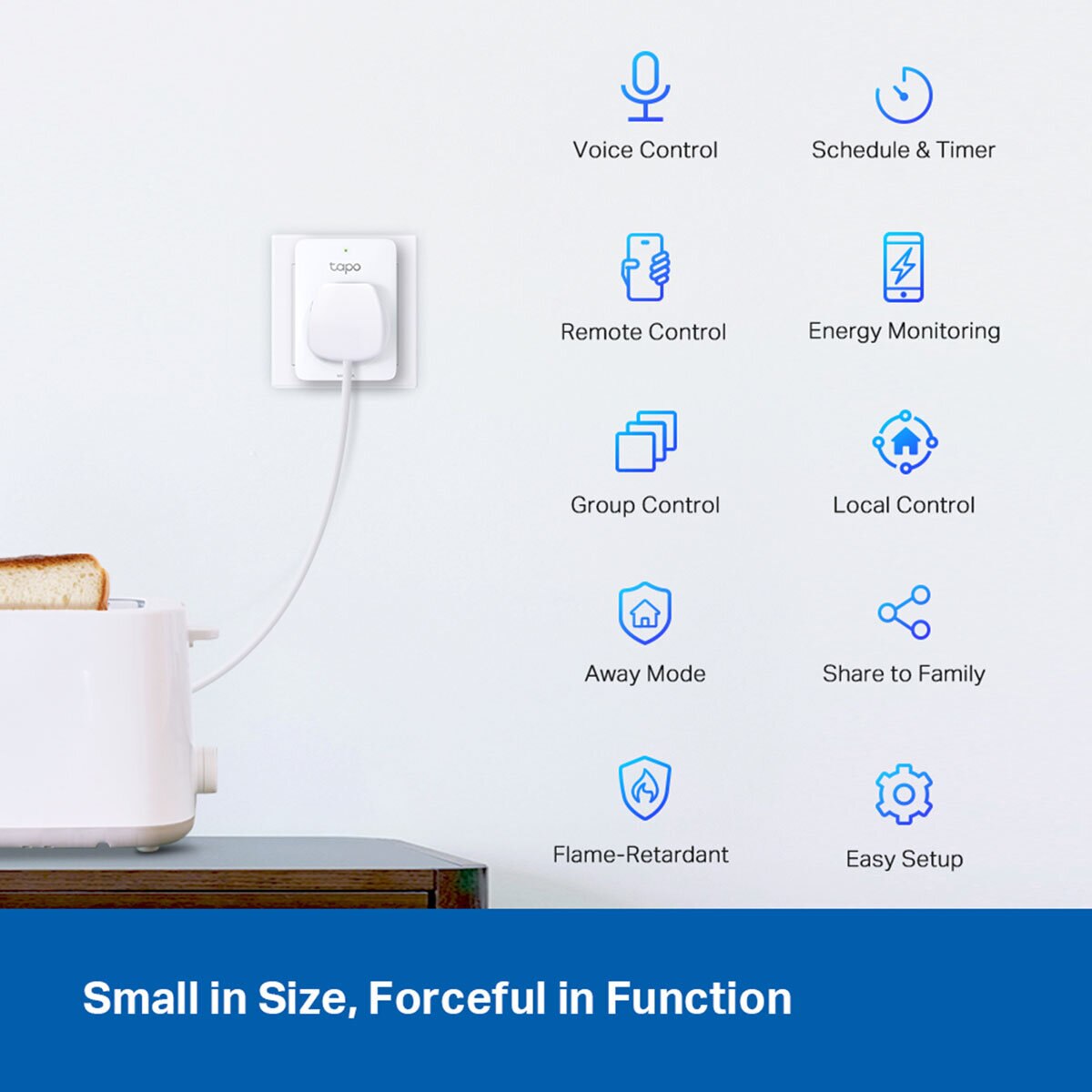 TP-Link Tapo P110 Mini Smart Wi-Fi Socket with Energy Monitoring - 4 Pack