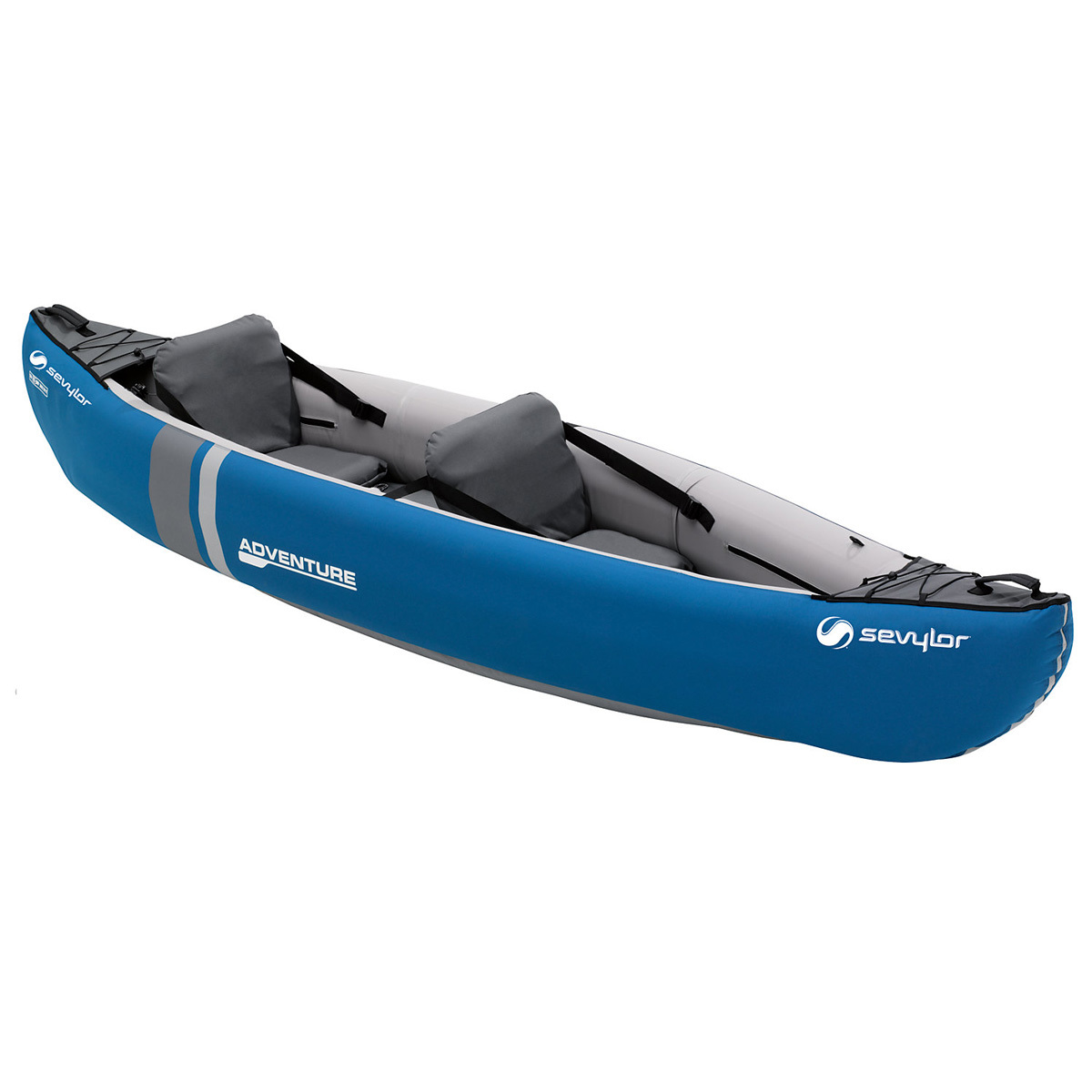 Sevylor Adventure Kit 10.3ft (314cm) 2 Person Inflatable Kayak with 2 Section Oars and Foot Pump
