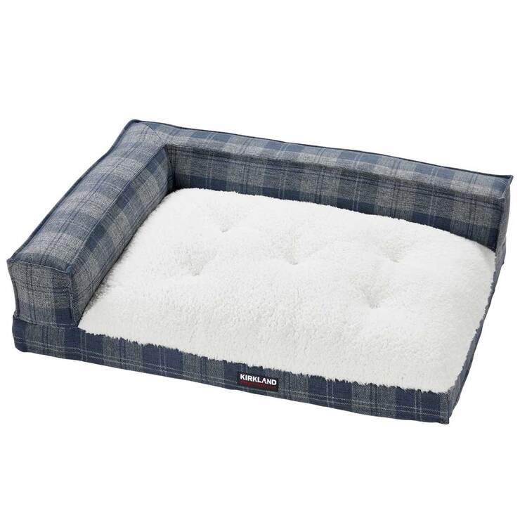 Kirkland Signature Medium Bolster Bed in Navy, 28"x 36"x 9" Costco UK