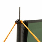 Studio image showing guylines attached to the windbreak