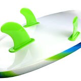 Wavestorm™ 8ft Classic Surfboard in White and Blue