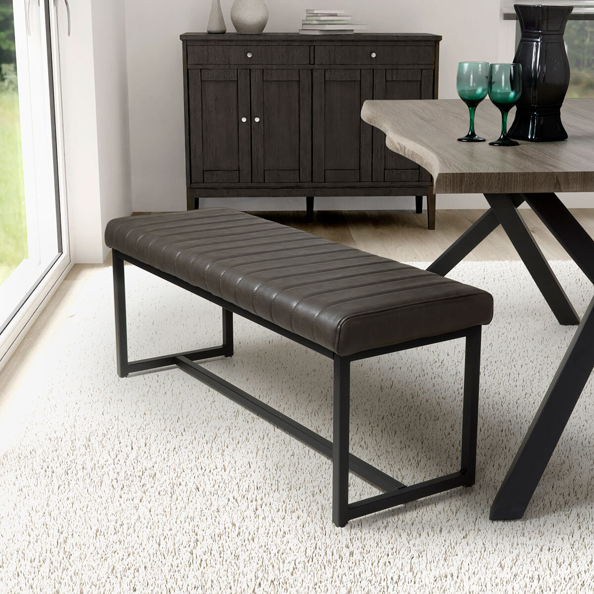 Archer Grey Dining Bench