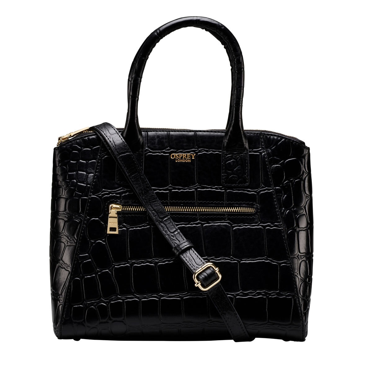 black croc handbag