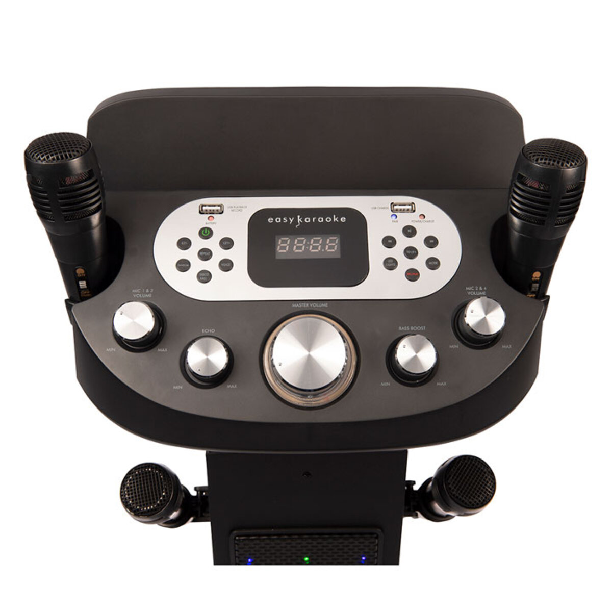 Close up to control panel of Easy Karaoke EKS468BT