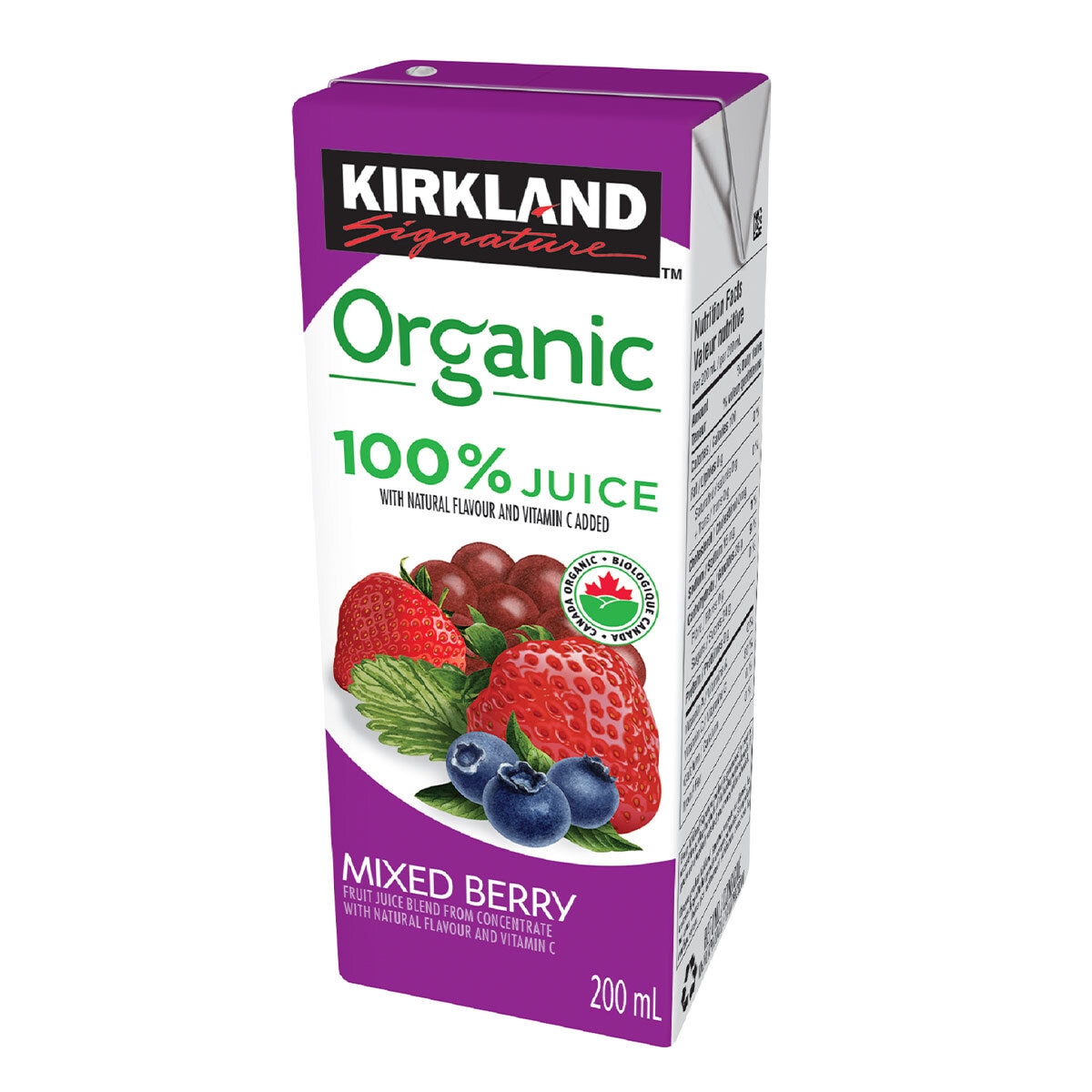 Kirkland Signature Organic Juice Boxes, 40 x 200ml