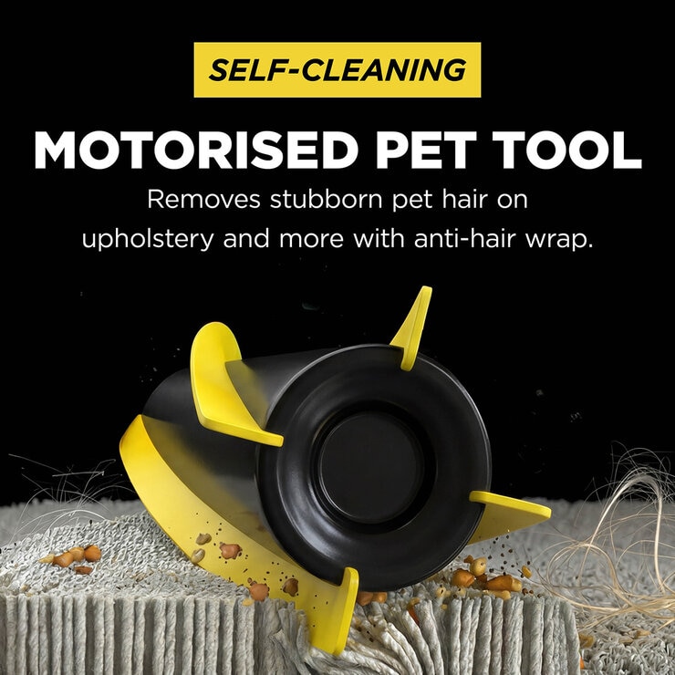Lifestyle image of self cleaning motorised pet tool Lifestyle image of self cleaning motorised pet tool