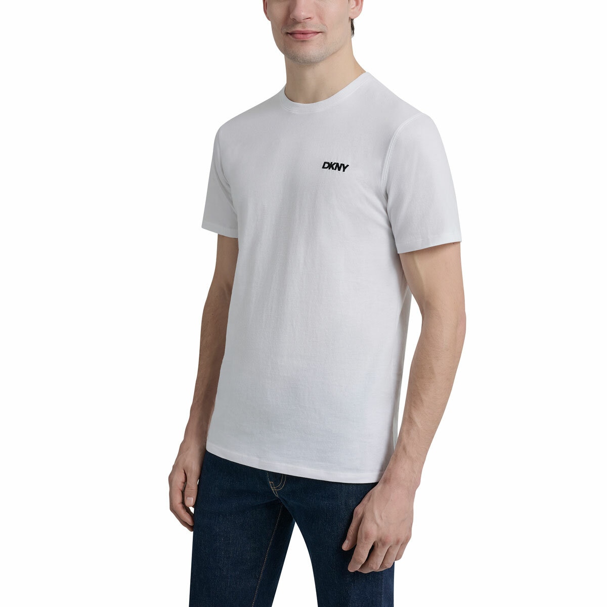 DKNY Men's Logo Tee in White