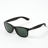 Ray-Ban Andy Matte Black Sunglasses with Green Lenses, RB4202 6069/71