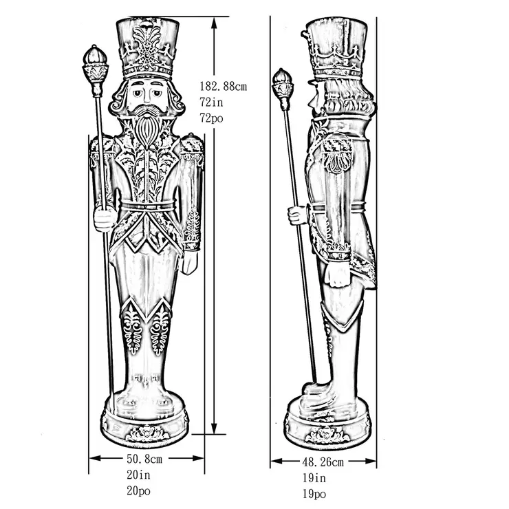 Buy 72" Grand Nutcracker Dimensions Image at Costco.co.uk