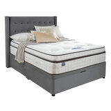 Silentnight half ottoman divan with conti drawer in charcoal
