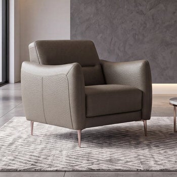 Nicoletti Jupiter Grey Leather Armchair