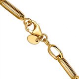 14ct Yellow Gold Paperclip Necklace