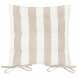 Yard Hayle Beige Striped Indoor Outdoor Seat Pad 2 Pack, 40 x 40 cm