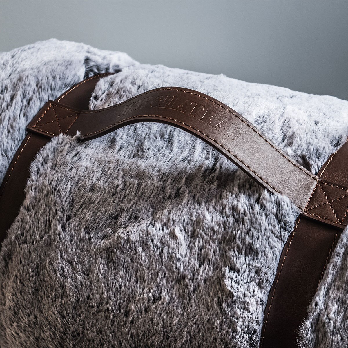 Mon Chateaux Luxe Faux Fur Throw in Slate Grey, 152 x 177 cm Costco UK