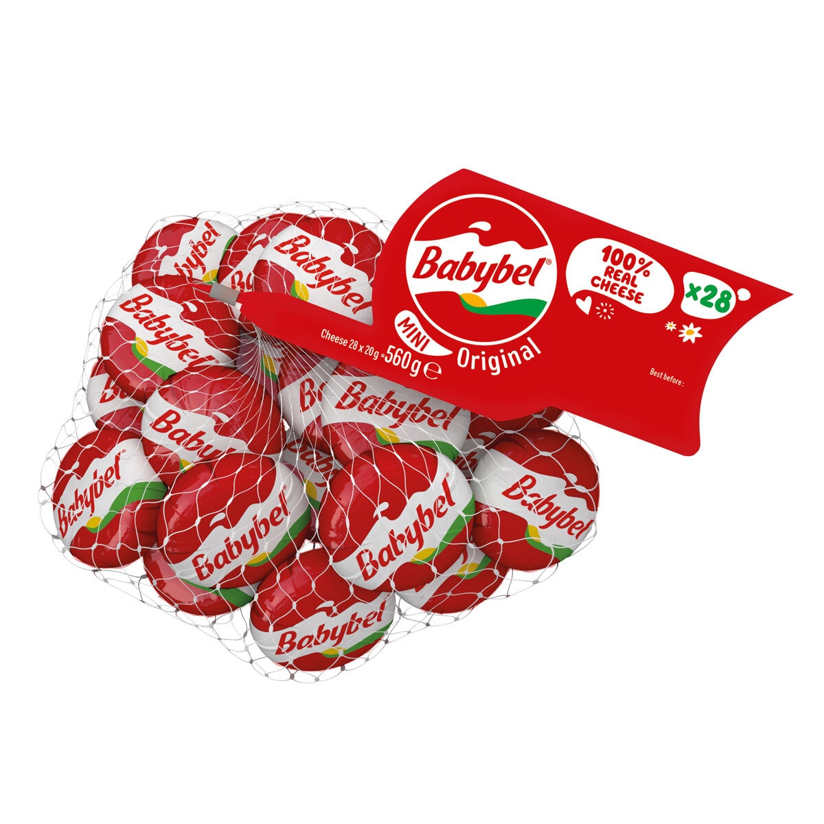 Mini babybel cheese in net bag