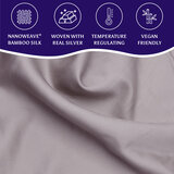 Dark Grey Silverlining Pillowcases Features