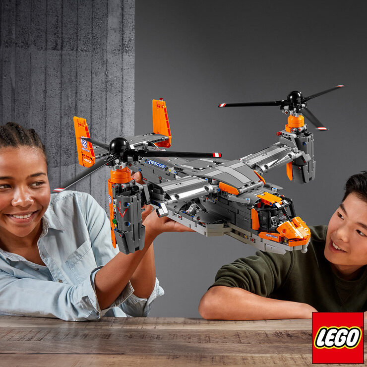 LEGO Technic Bell Boeing V22 Osprey Helicopter With Motorised