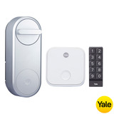 Yale Linus Smart Lock with Bridge and Keypad, in Silver