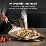 Hisense Hi6 BlackLine HO66FAPizzaChef Electric Pyrolytic Smart Oven, A+ Rated in Black