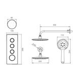 Tavistock Axiom Concealed Three Function Shower Without Rail