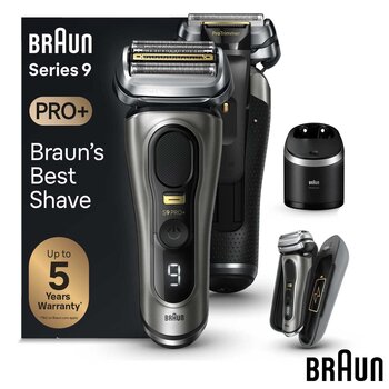 Braun Series 9 Pro Shaver with Cleaning & Charging Station & Power Case, 9477cc