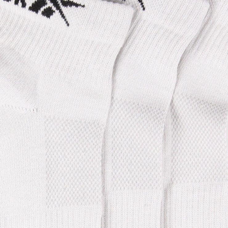 Reebok Unisex Essential Ankle Socks 6 Pack in White Reebok Unisex Essential Ankle Socks 6 Pack in White