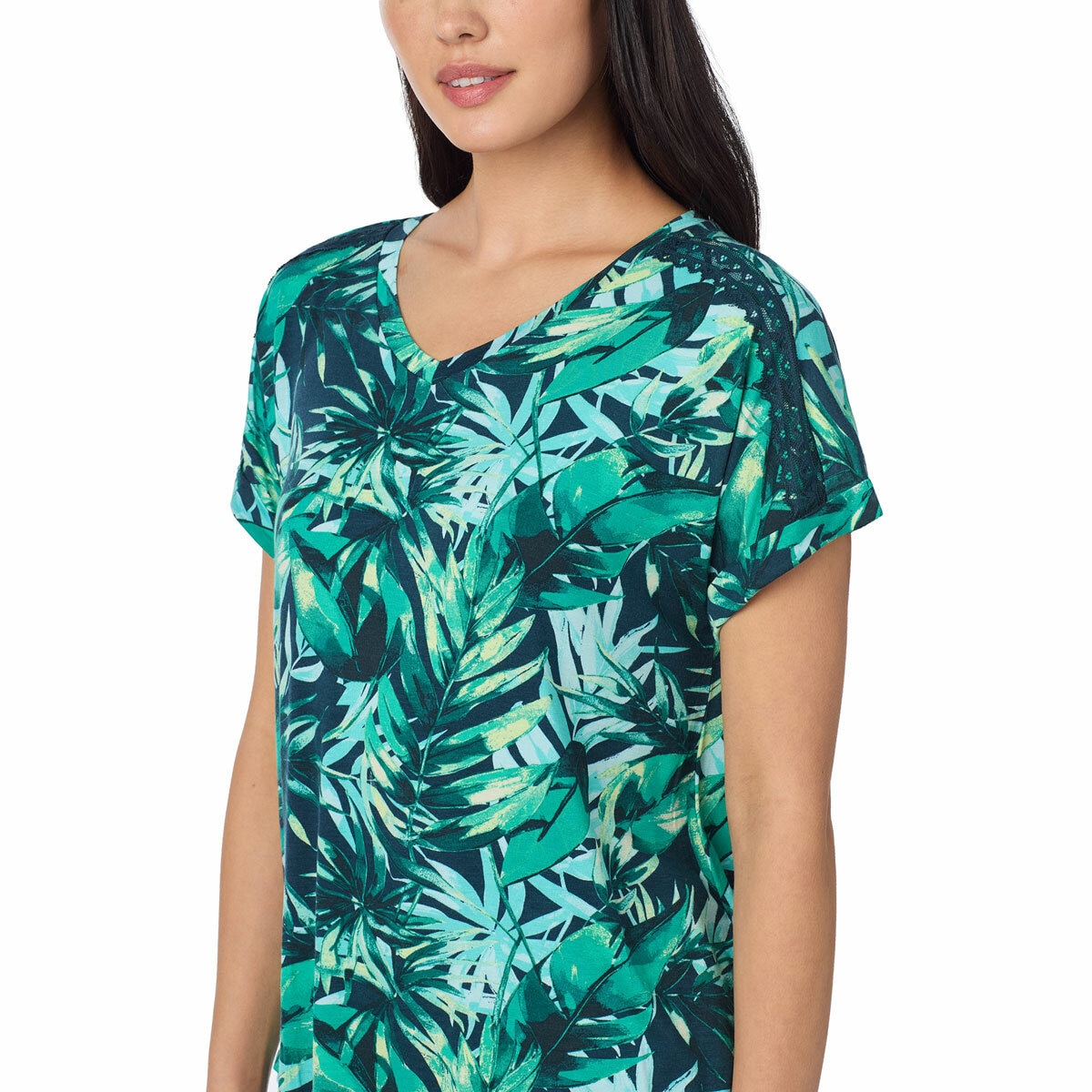 Carole Hochman 3 Piece Pyjama Set In Tropical Green