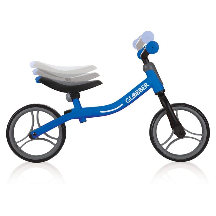 Side image with adjustable seat globber go bike Side image with adjustable seat globber go bike