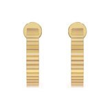 14ct Yellow Gold Hoop Stud Earrings