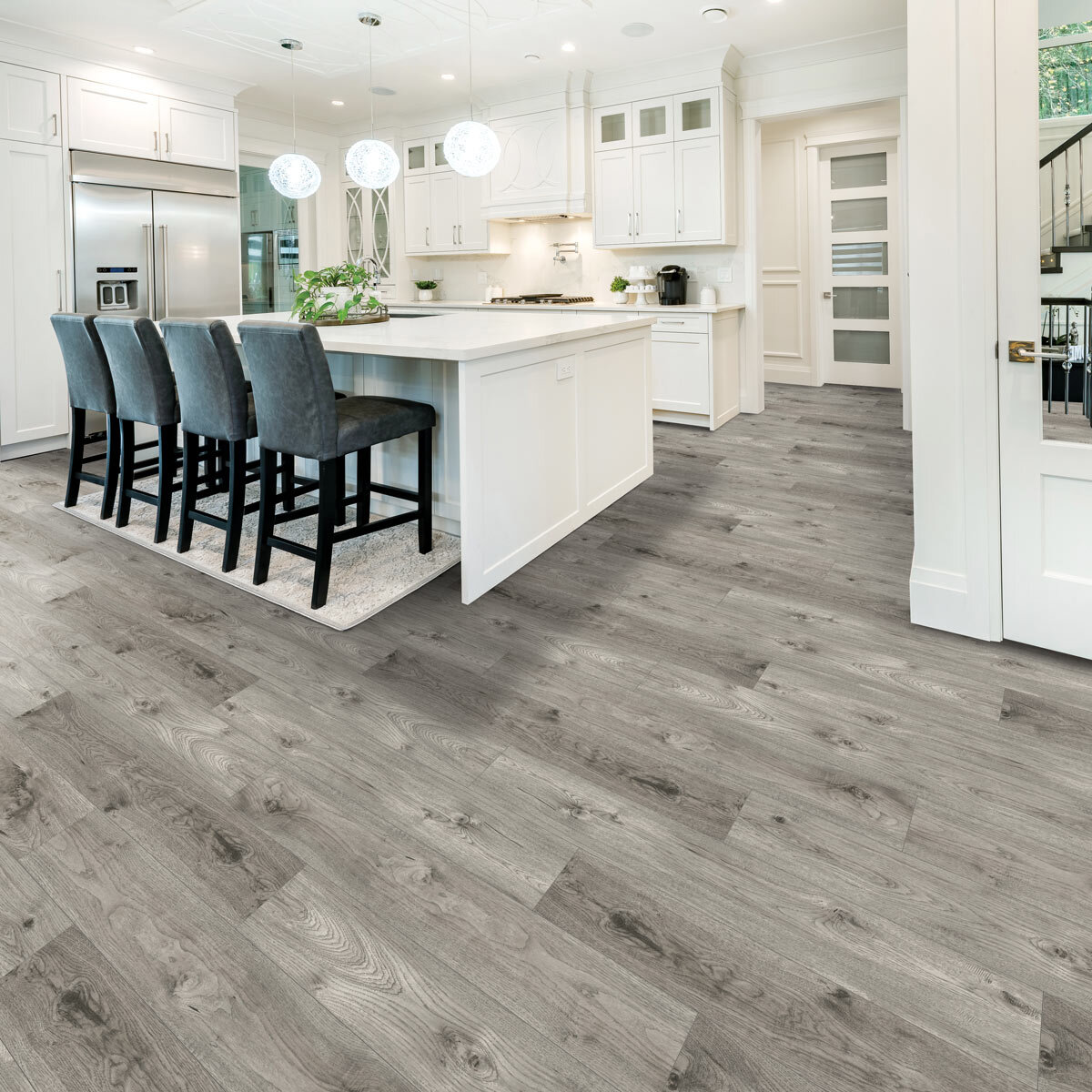 Golden Select Modern Grey Rigid Core SPC Luxury Vinyl Flooring Planks with Foam Underlay - 1.33 m² Per Pack