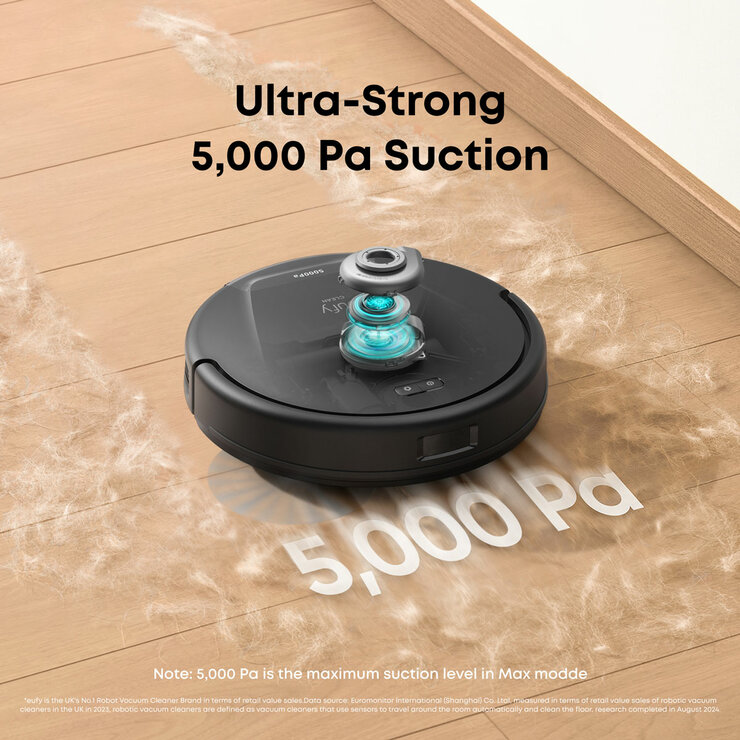 Lifestyle image of Eufy L60 Hybrid Robot Vacuum & Mop with ultra stonrg suction