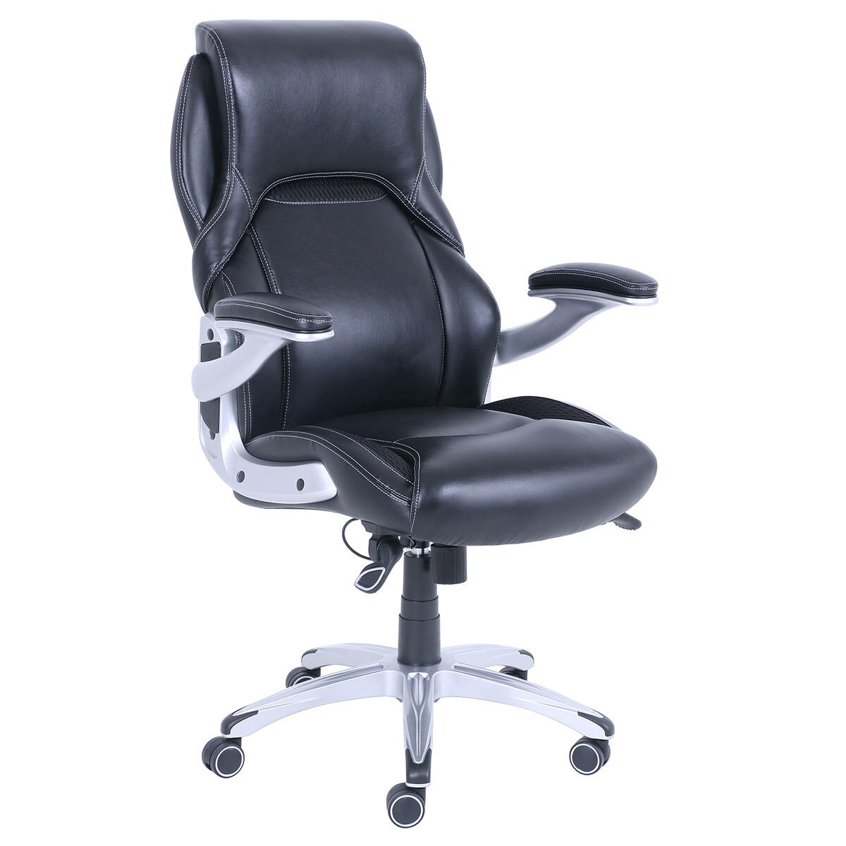 True Innovations Black Bonded Leather Managers Chair | Costco UK