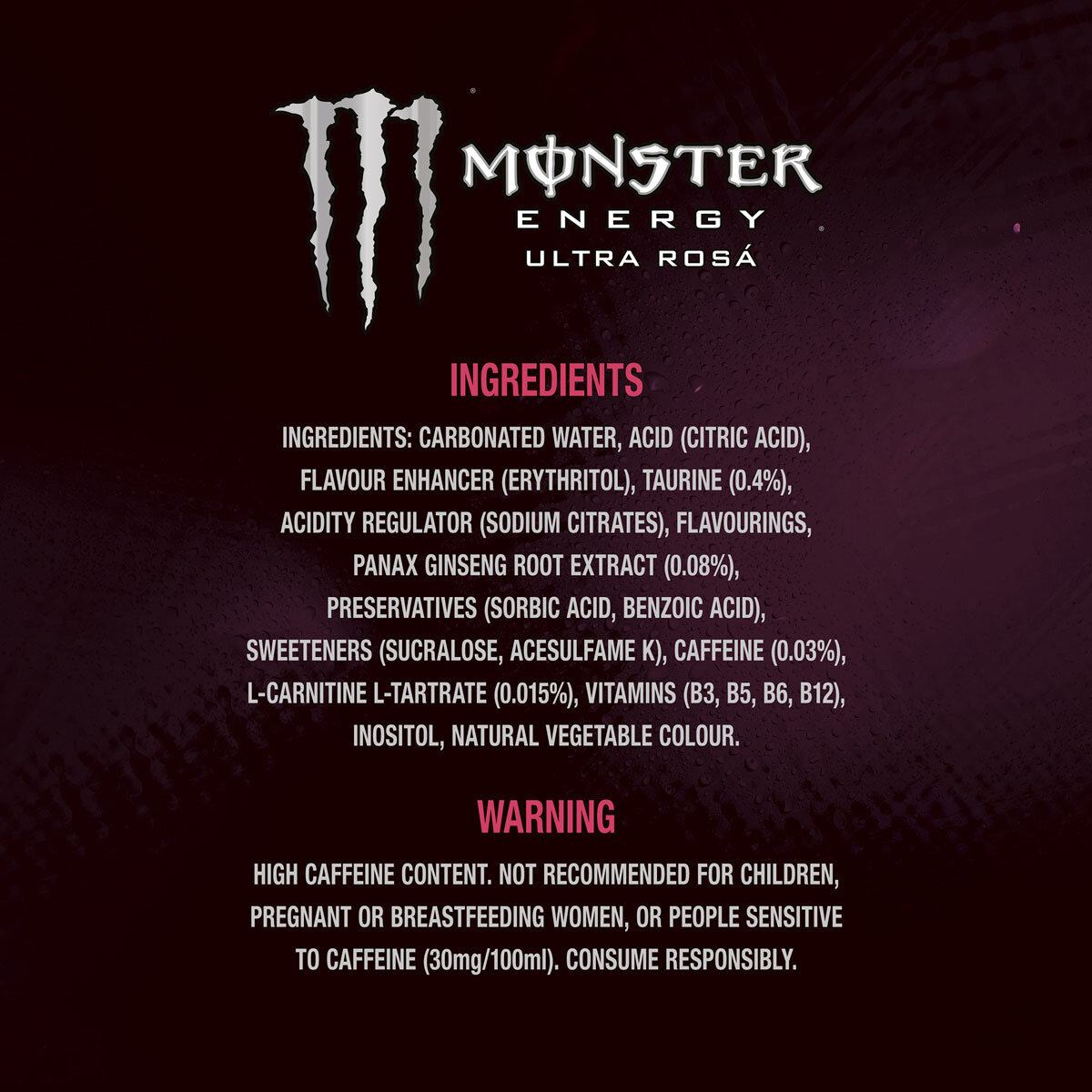 Monster Ultra Rosa PMP £1.39, 12 x 500ml