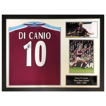 Paolo Di Canio Signed West Ham Framed Shirt