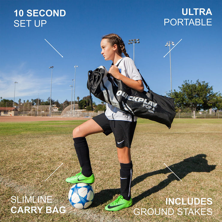 Quickplay 5 x 3ft (152 x 91cm) Pop Up Football Goal Twin Pack Costco UK