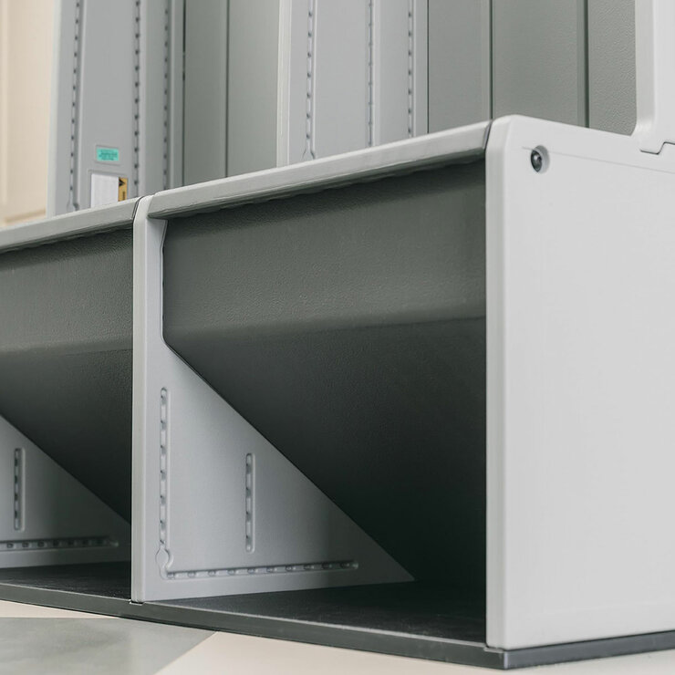 Lifestyle image showing the shoe compartment on the storage locker Lifestyle image showing the shoe compartment on the storage locker