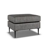 Aspen Velvet Footstool, Grey