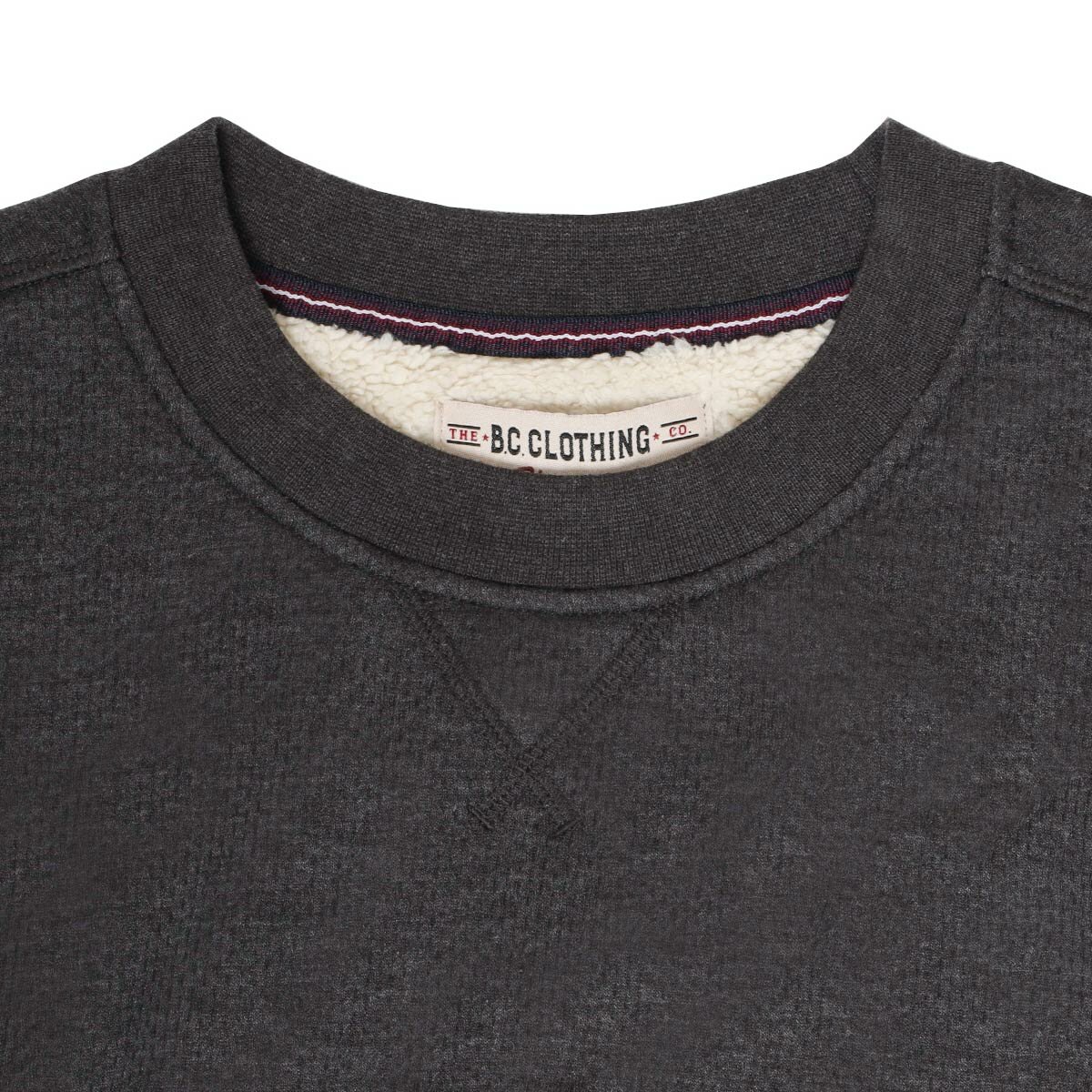 BC Clothing Men's Waffle Crew Sweater in Black
