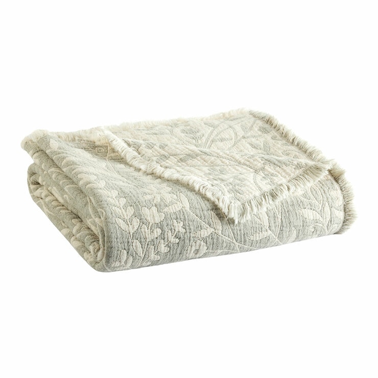 Life Comfort Reversible 100% Cotton Gauze Green Throw, 127 x 162 cm