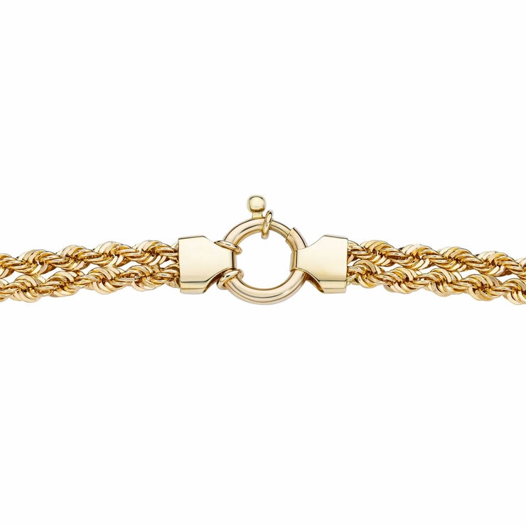 Double Rope Necklace, 14ct Yellow Gold