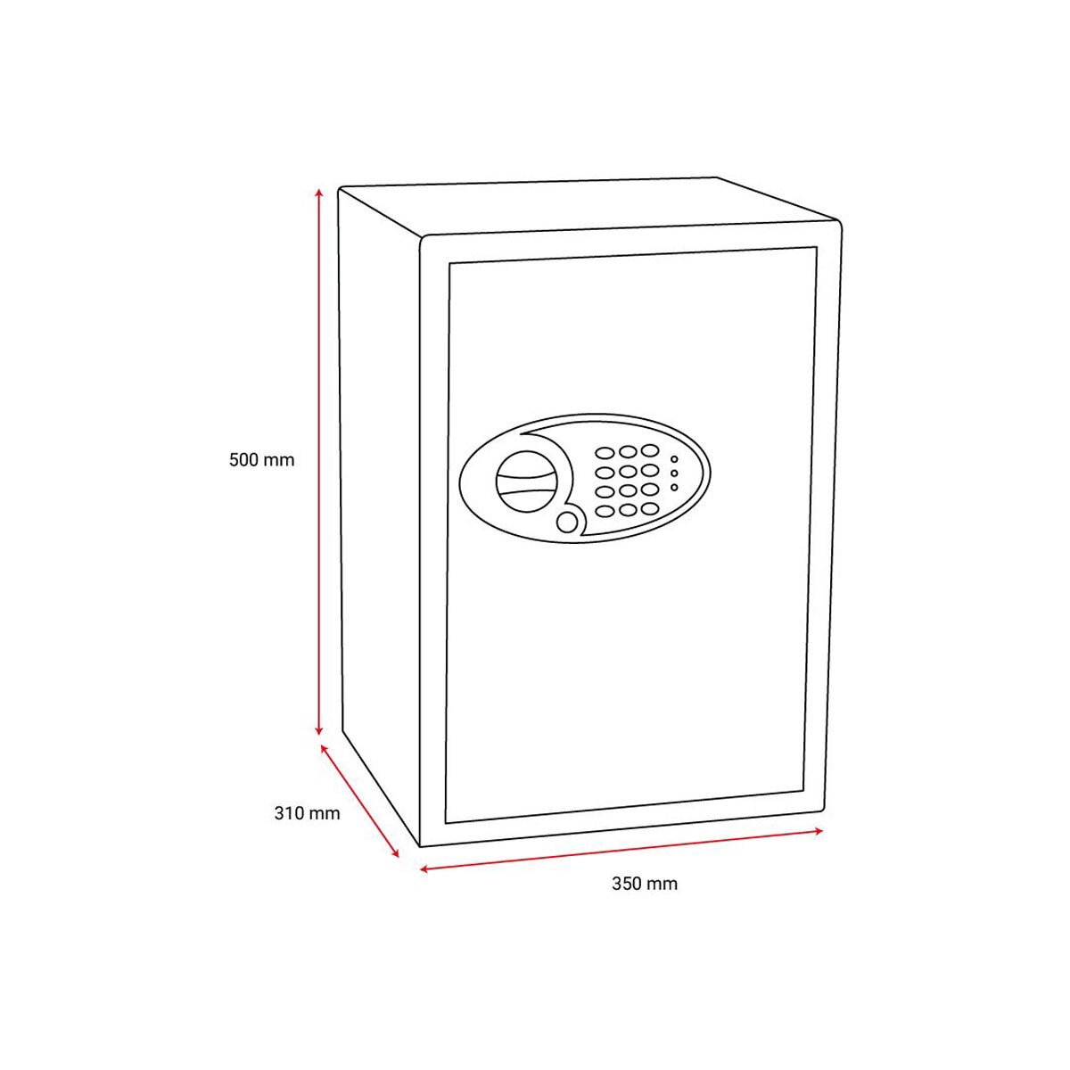 Phoenix 51 Litre Vela Home and Office SS0804E Security Safe with Electronic Lock