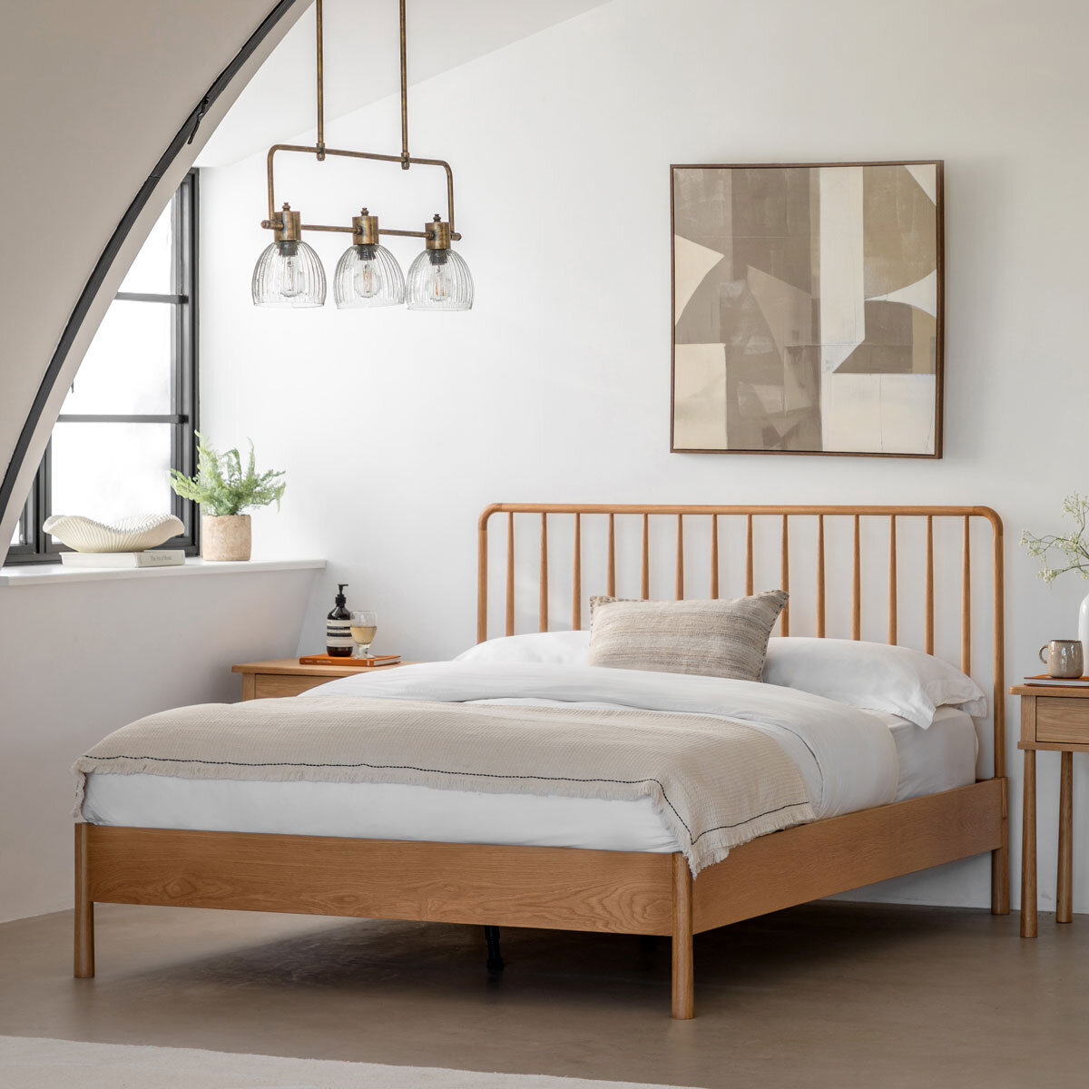 Gallery Wycombe Natural Oak Bed Frame, Super King