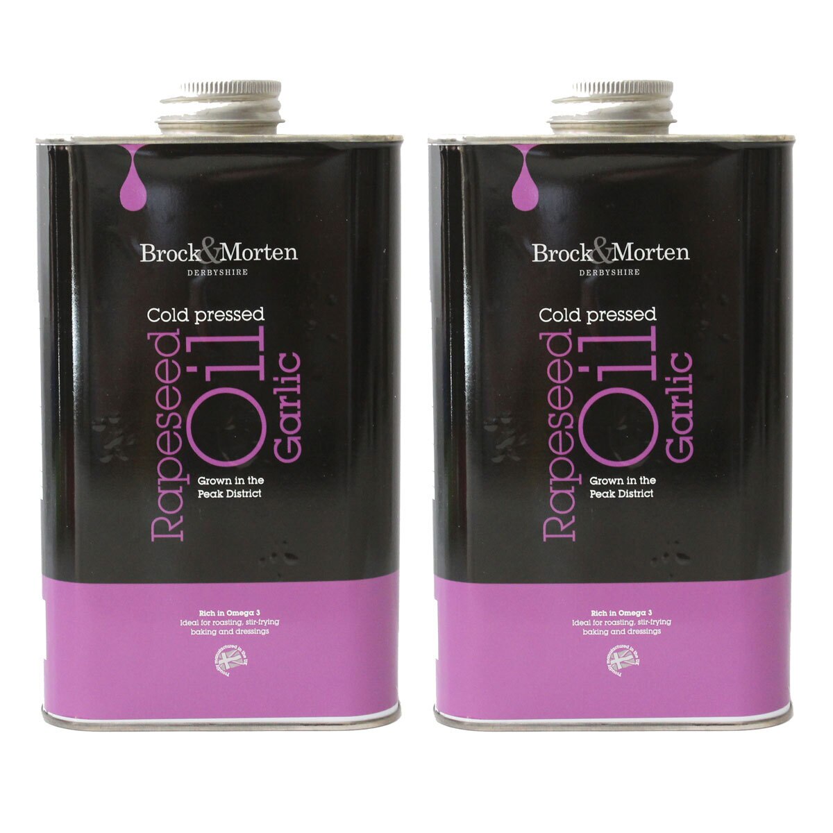 Brock & Morten Garlic Flavoured Rapeseed Oil, 2 x 1L